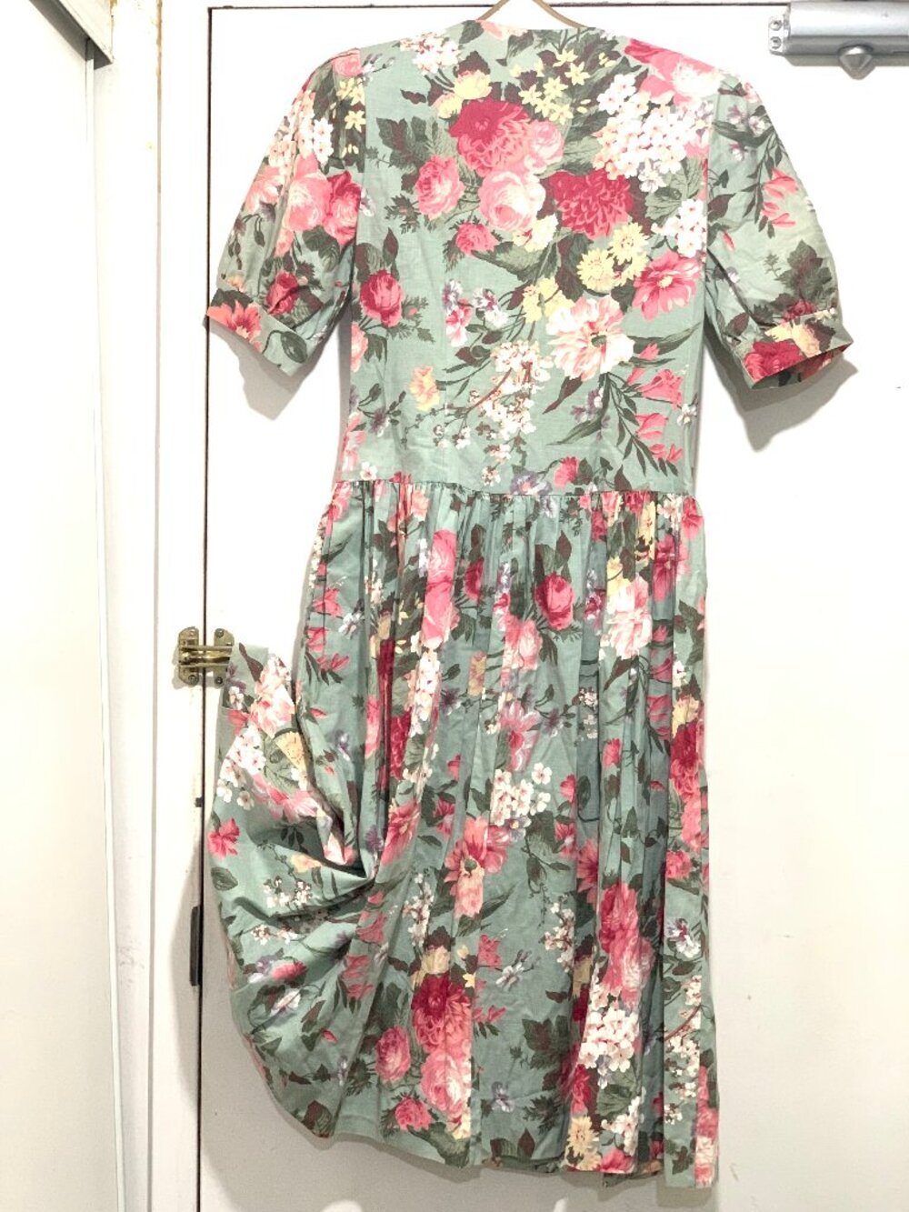 VINTAGE COTTON FLORAL MAXI DRESSES SIZE S - Picture 7 of 9
